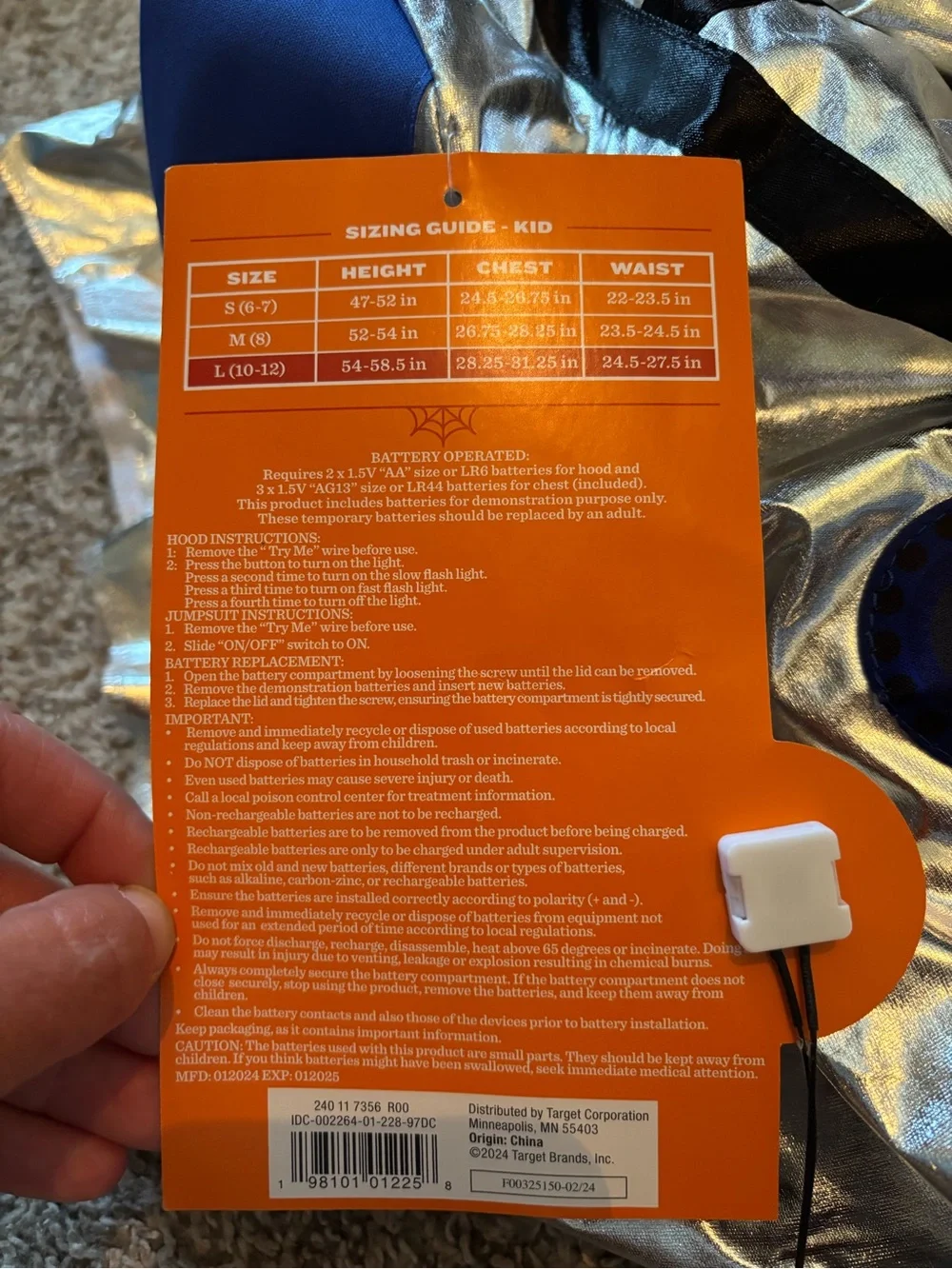 NWT light up astronaut costume